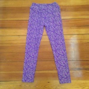 Lularoe Purple Zig Zag Chevron Tween Leggings